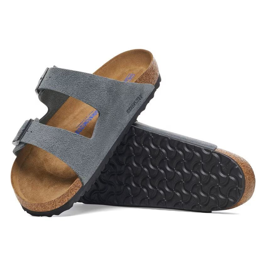 Birkenstock Arizona Soft Footbed Suede Sandal - Basalt Gray 1029790