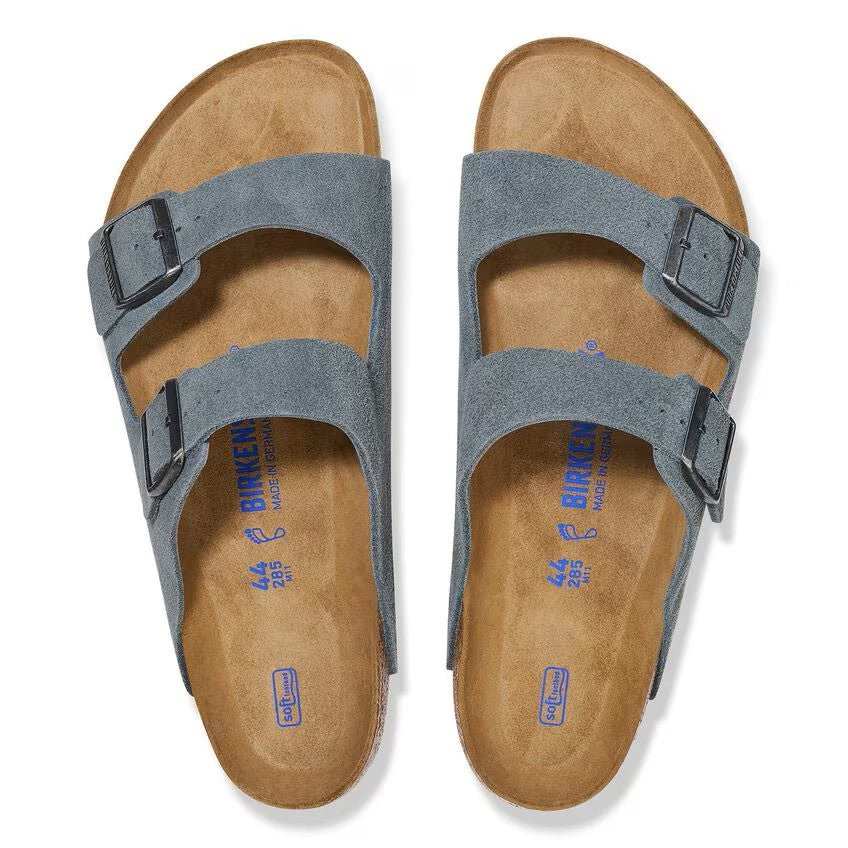 Birkenstock Arizona Soft Footbed Suede Sandal - Basalt Gray 1029790