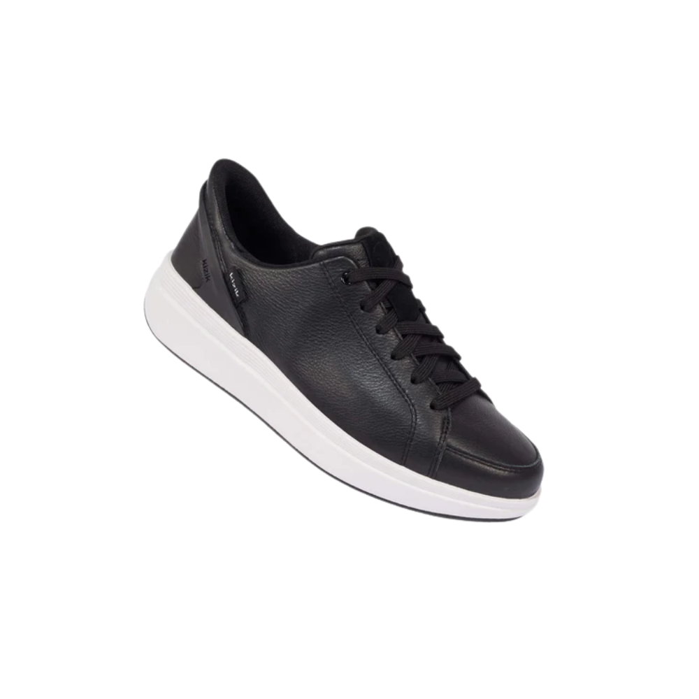 Kizik Sydney Women's Hands-Free Lightweight Leather Sneaker - Black