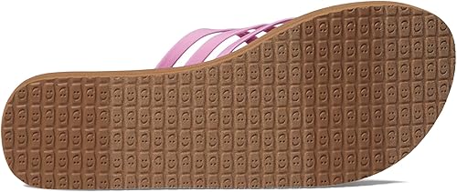 Sanuk Women's Yoga Sandy Flip-Flop Sandals with Soft Yoga Mat Footbed for All-Day Comfort, Pink