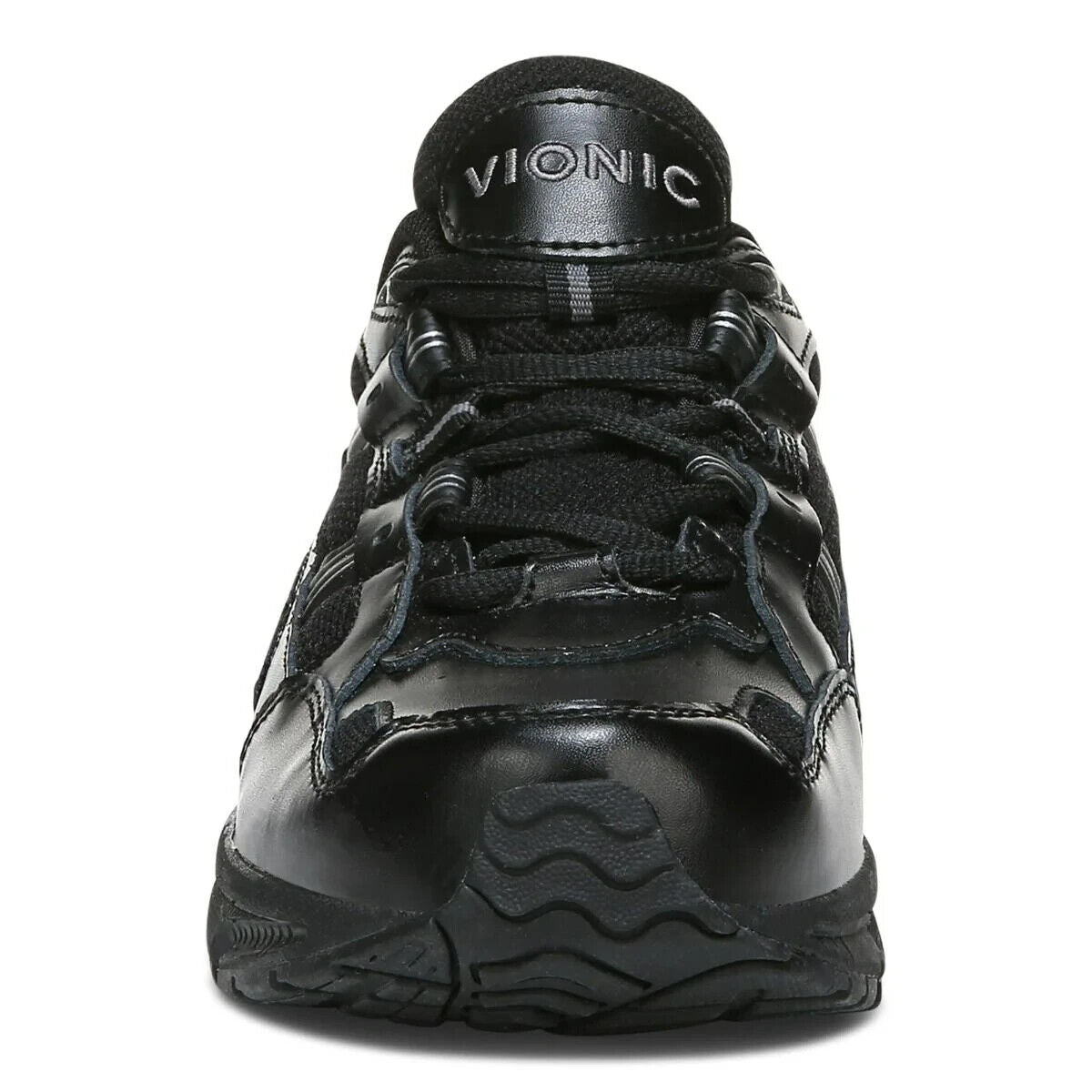 Vionic Walker Women’s Walking Shoes Black Leather | Orthotic Arch Support Comfortable Durable