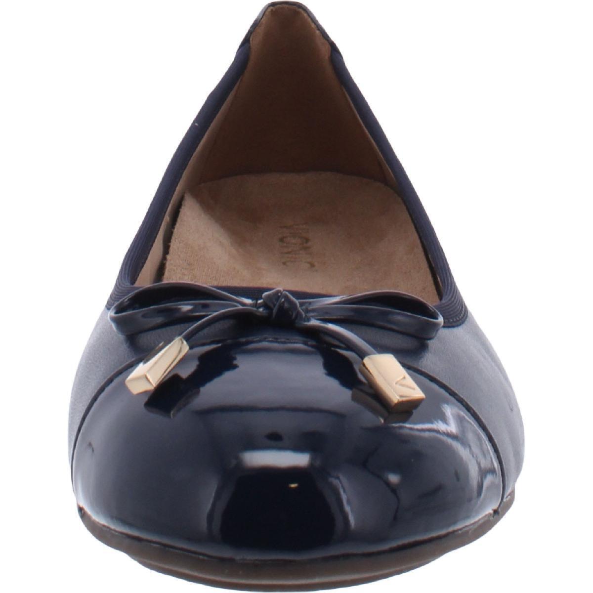 Vionic Minna Navy Nappa Leather Flat Sandals – Orthotic Superior Arch Support, Stylish & Comfortable Footwear