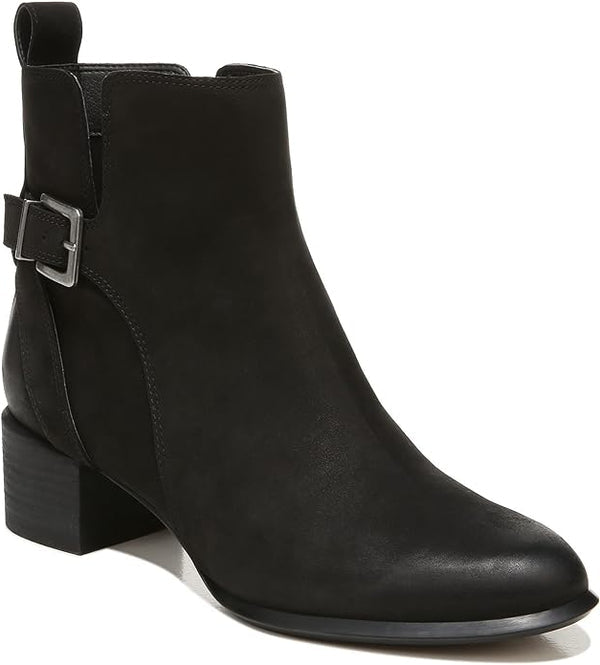 Vionic Women’s Sienna Black Nubuck Waterproof Comfort Boots – Arch Support, Orthotic Winter Ankle Bootie