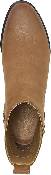 Vionic Women’s Sienna Waterproof Comfort Boot – Toffee Brown Nubuck Ankle Boot with Arch Support & Orthotic Footbed