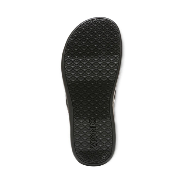 Vionic Women’s Tide II Toe Post Sandals – Black Tortoise Orthotic Flip Flops with Arch Support & Cushioned Footbed