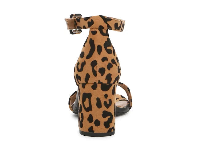 A New Day Ema Sandals Shoes Brown Animal Leopard Print Block Heels