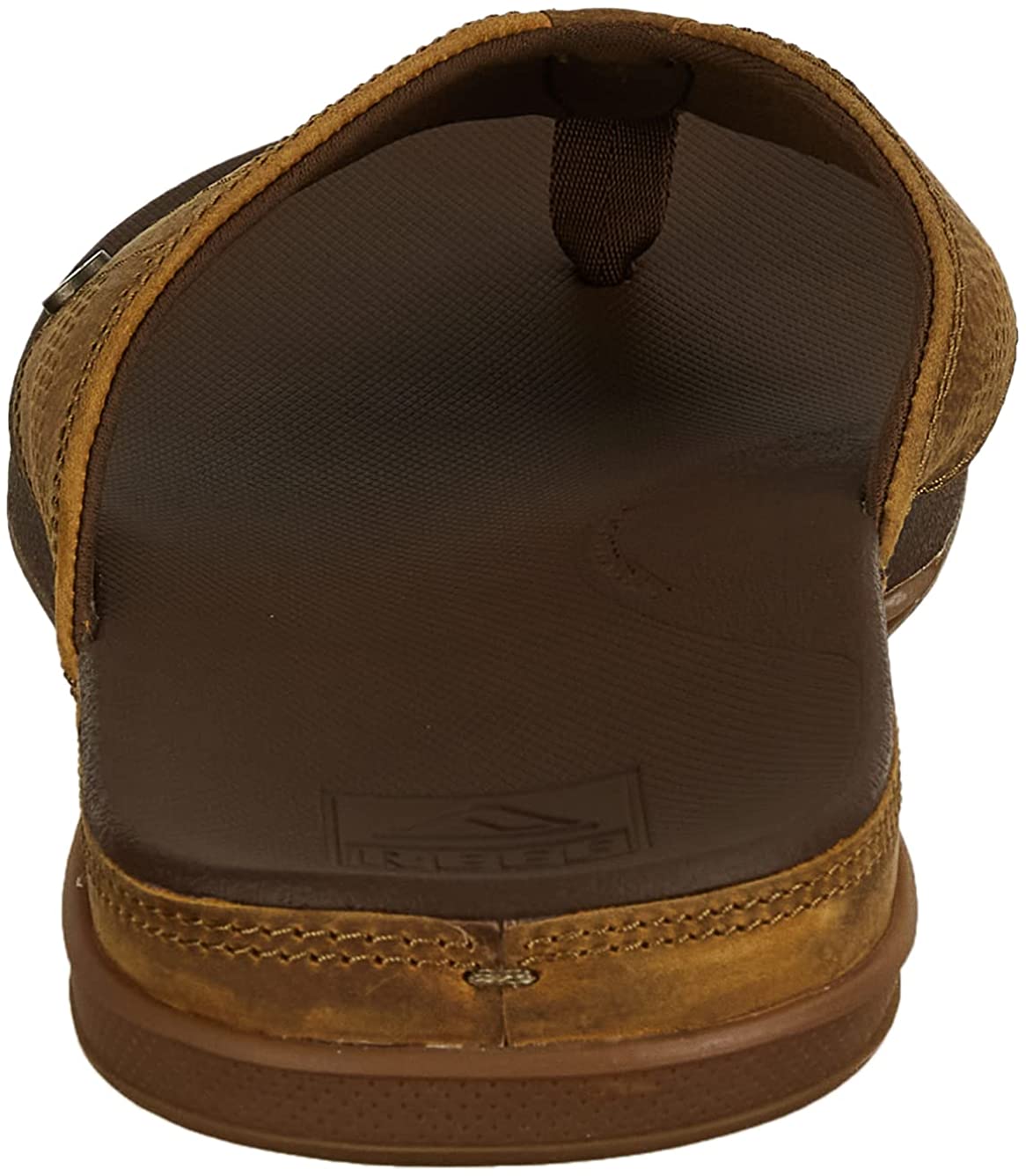REEF Cushion Lux Men's Flip Flop – Ultra Soft Cushion Footbed, Premium Full Grain Leather Strap, Toffee RF0A3YMNTFF