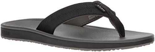 Reef Men’s Journeyer Flip-Flop Thong Beach Sandal Black Gray RF0A39UGRFBLG
