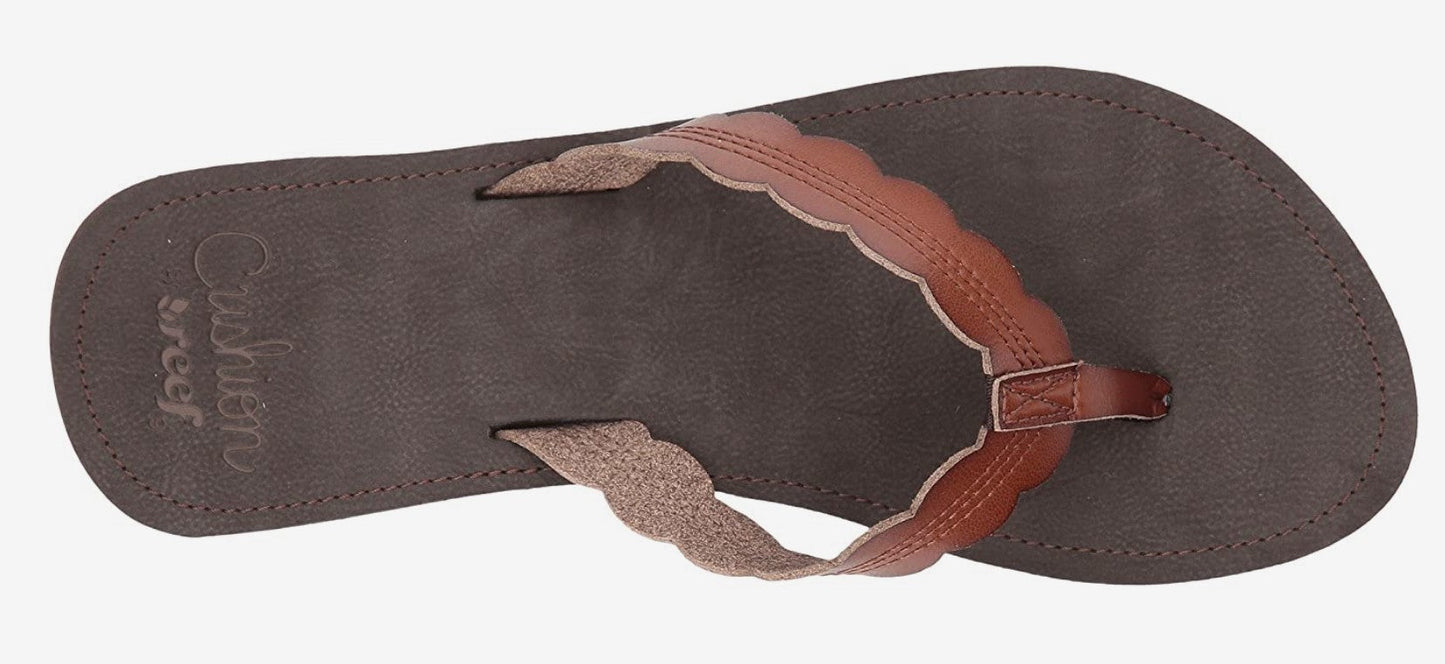 Reef Women's Arch Support Cushion Celine Rust Brown Flipflop