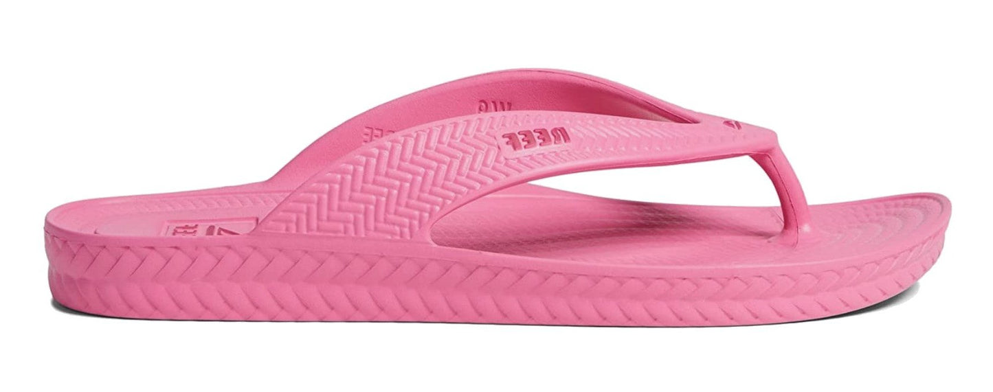 Reef Women's Water Court Black, White , Pink Flipflop Sandal
