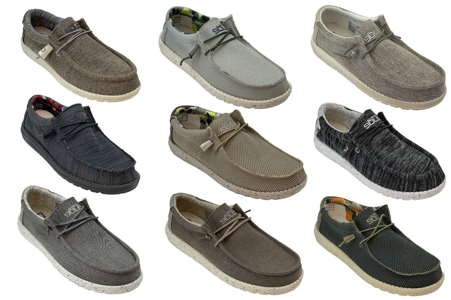Hey Dude Men's Wally Sox Stretch Loafers – Lightweight, Comfortable Slip-On Shoes, Multi-Color