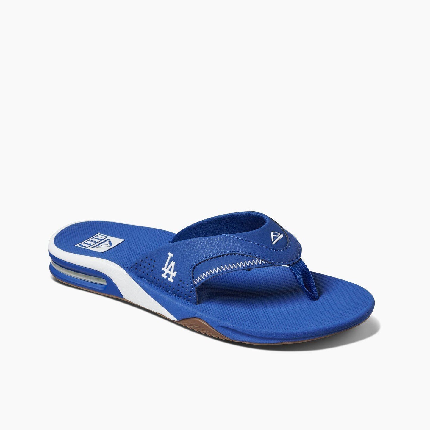 Reef Fanning X MLB Dodgers Flip Flop Sandal Bottle Opener & Superior Arch Support, Blue