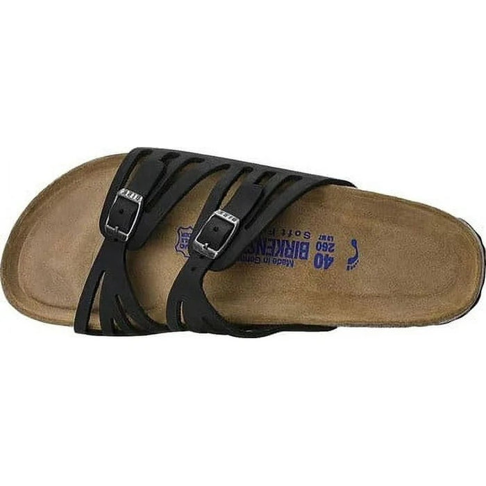 Birkenstock Women's Granada Sandal – Black | Soft Footbed, Dual-Strap Comfort, Classic Flat Slide Style