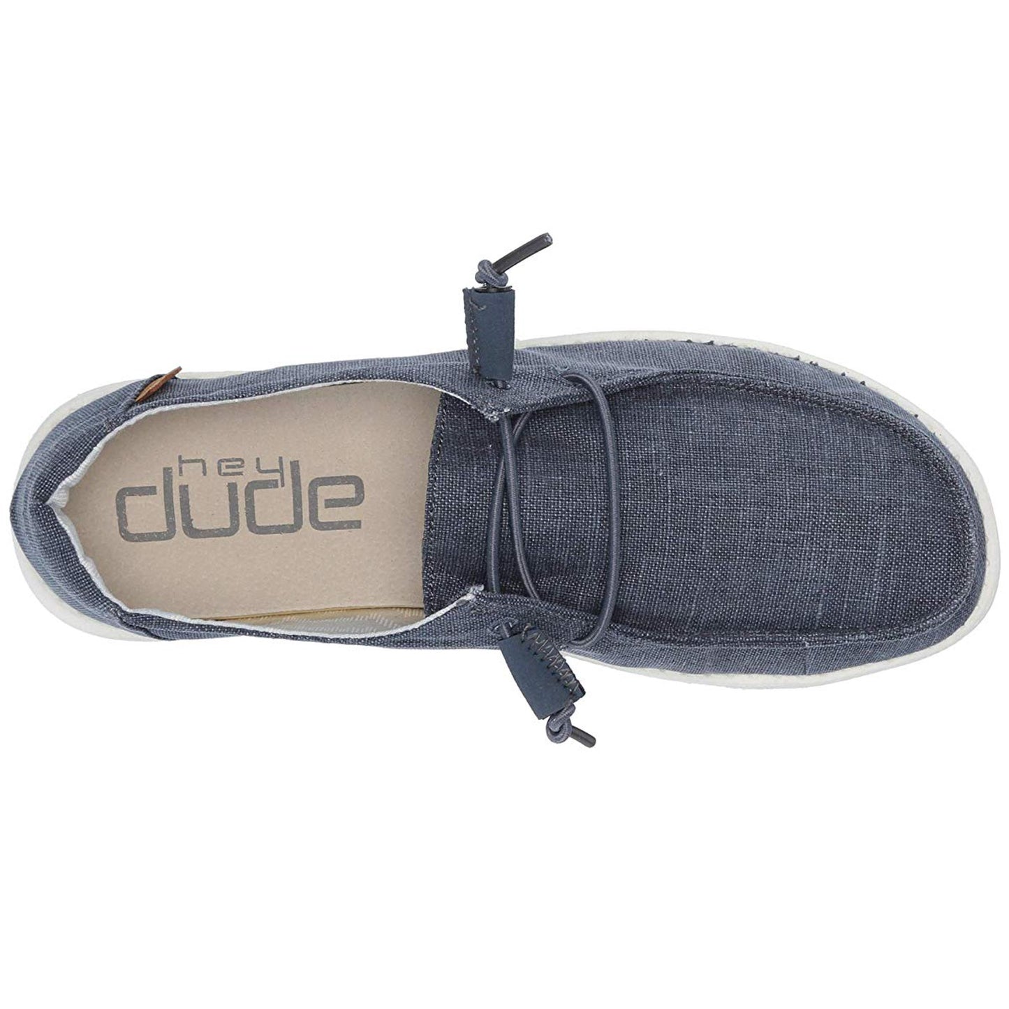 Hey Dude Wendy Chambray Navy White Women's Lightweight Shoes Slip On Casual