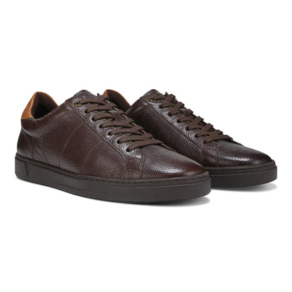 Vionic Lucas II - Men's Casual Comfort Leather Sneaker, Chocolate Ganache Brown, Wide