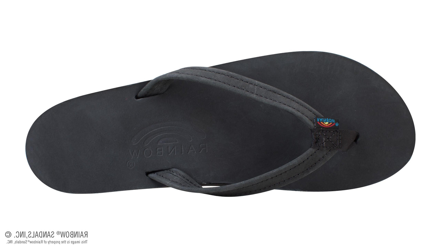 Rainbow Women's Single Layer Narrow Black Sandals 301ALTSN-TTBK