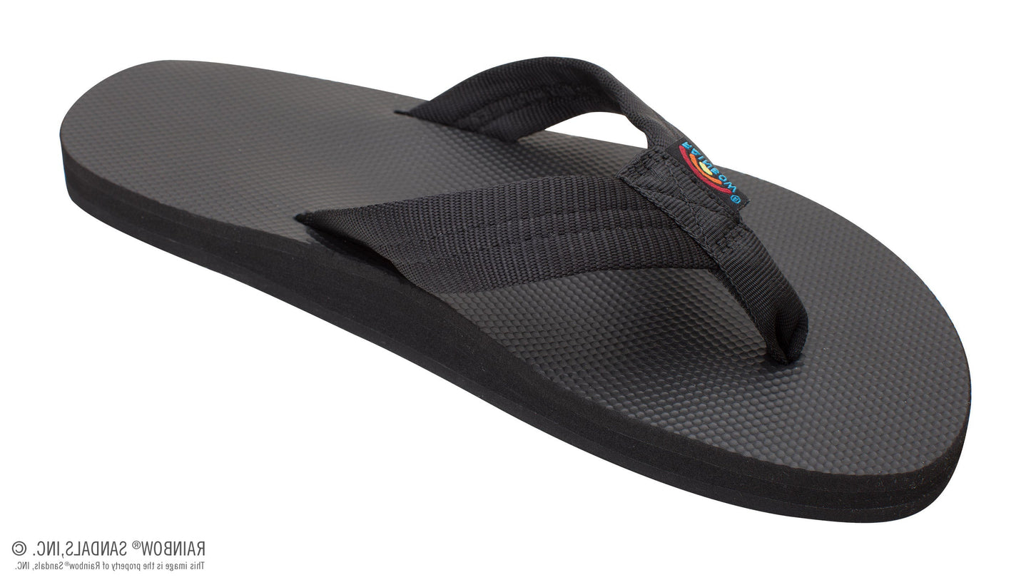 Rainbow Single Layer Men's  301 ARP Black/BlackFlip flop, Large