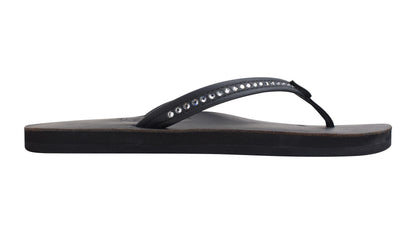 Rainbow Sandals 401ALTSN Women's Black Crystal Sandals Flip Flops