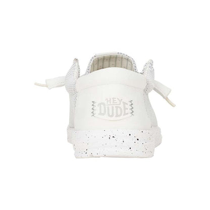 HEYDUDE Wally Stretch Sox Storm White, Men’s Shoes, Slip-on Loafers, Comfortable & Light-Weight