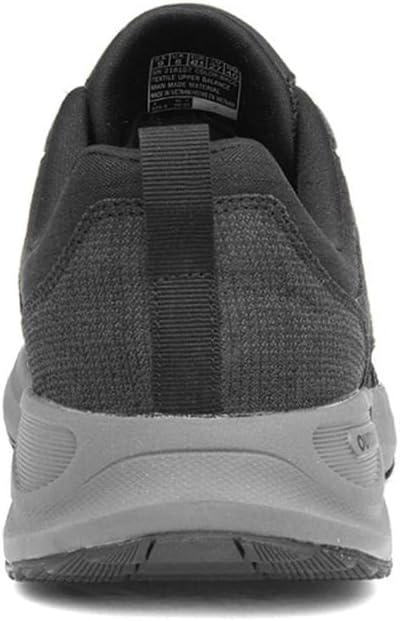 Skechers Men's Sneaker, Black and Charcoal Textile