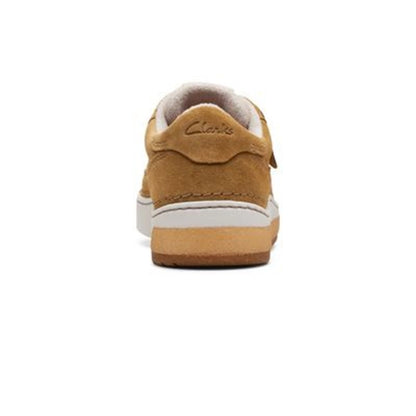 Clarks Mens Craft Court Lace Oakmoss Suede Sneaker Cushion