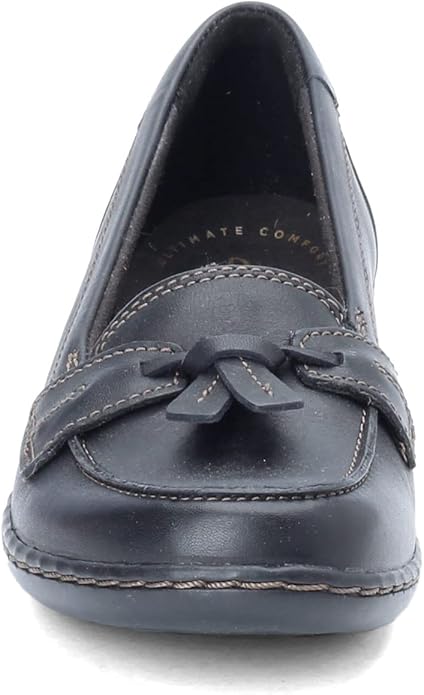 Clarks Women’s Ashland Bubble Slip-On Loafers Black | Comfortable Dress Shoes