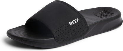 REEF One Slide Men's Sandal Black - Lightweight Water-Friendly Slides with Soft Cushion Footbed for Beach, Pool, and Everyday Wear