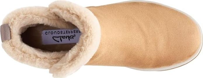 Clarks Women’s Breeze Fur Ankle Boots Tan Cozy Faux Fur Lined