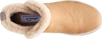 Clarks Women’s Breeze Fur Ankle Boots Tan Cozy Faux Fur Lined