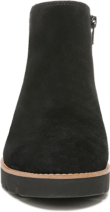 Vionic Women's Charm Brionie Chelsea Bootie Black – Arch Support Ankle Boots with Pull-Up Style, Leather Upper & Orthotic Comfort