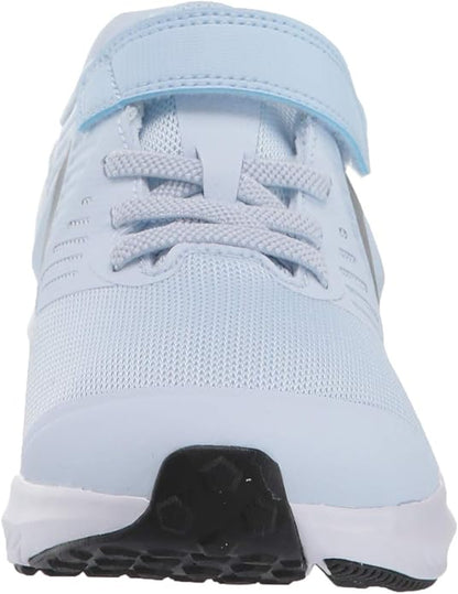 NIKE Boy's start runner 2 (psv) sneaker half Blue/ metallic sliver -volt