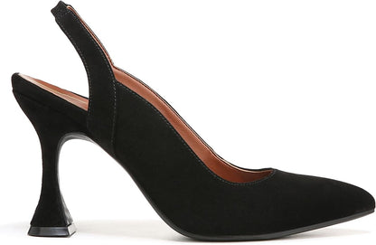 Vionic Adalena Women's Slingback Heeled Dress Shoe Black Suede