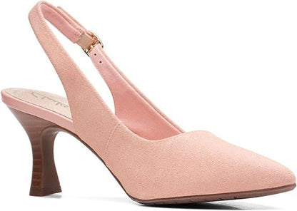 Clarks - Womens Kataleyna Step Shoes, Color Peach Suede