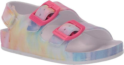 Skechers Girl's Foamies Lil Cali Blast - Lil Summer D Slide Sandal, Multi