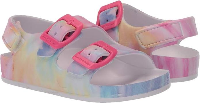 Skechers Girl's Foamies Lil Cali Blast - Lil Summer D Slide Sandal, Multi