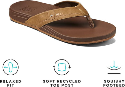 REEF Cushion Spring Men's Flip Flop Bronze – Ultra Soft Cushion Footbed, Lightweight Comfort Sandals