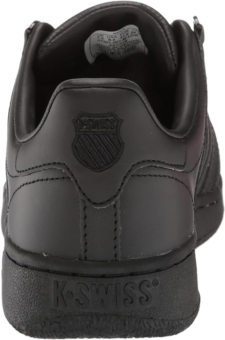 K-Swiss Men's Classic VN Leather Sneaker, Black/Black, 7.5 M