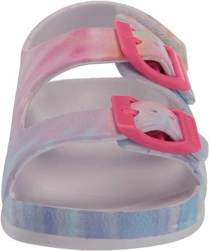 Skechers Girl's Foamies Lil Cali Blast - Lil Summer D Slide Sandal, Multi