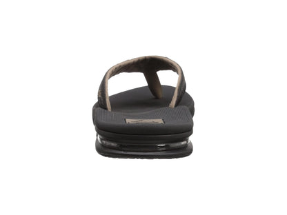 Reef Men's Leather Fanning Bottle Opener Sandals Black / Brown