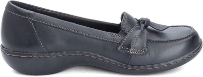 Clarks Women’s Ashland Bubble Slip-On Loafers Black | Comfortable Dress Shoes