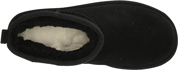 UGG Classic Ultra Mini Platform Fur Suede Women's Boots Black