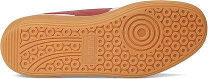 PUMA Women's Palermo Sneakers Rose Mauve/Dark Crimson - Retro Style, Suede Upper, Cushioned Comfort, Iconic Low-Profile Shoes