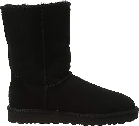 UGG Women's Classic Short II Sheepskin / Wool / Suede Black Boot