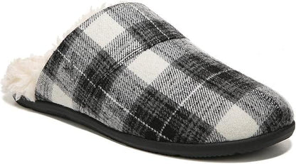 Vionic Alfons Men's Orthotic Comfort Slipper Black Plaid