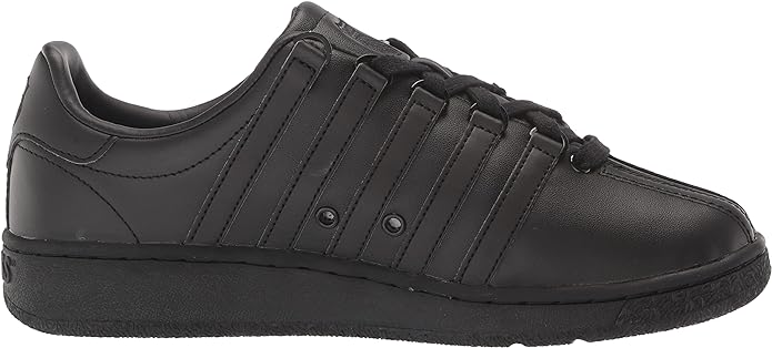 K-Swiss Men's Classic VN Leather Sneaker, Black/Black, 7.5 M