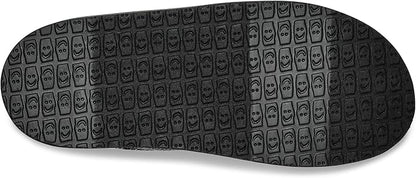 Sanuk Chiba Men's Loafers, Black Slip-On Shoes, Lightweight Comfort Foam Footbed, Casual Everyday Wear