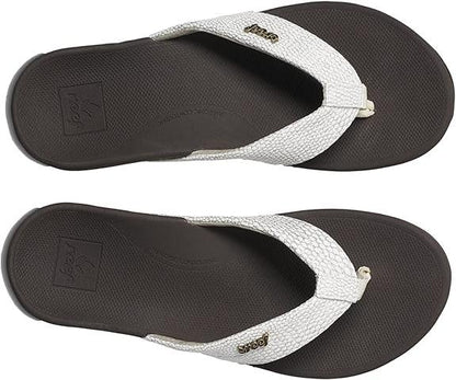 Reef Women's Sandals, Reef Ortho-Spring, Brown/White