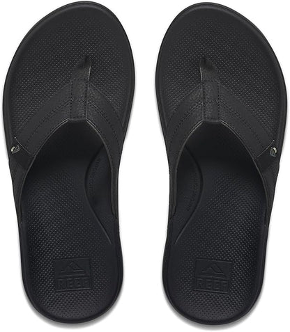 REEF Cushion Phantom 2.0 Men's Flip Flop Black - Ultra Soft Cushion Footbed, Water-Friendly Comfort Sandals with Arch Support