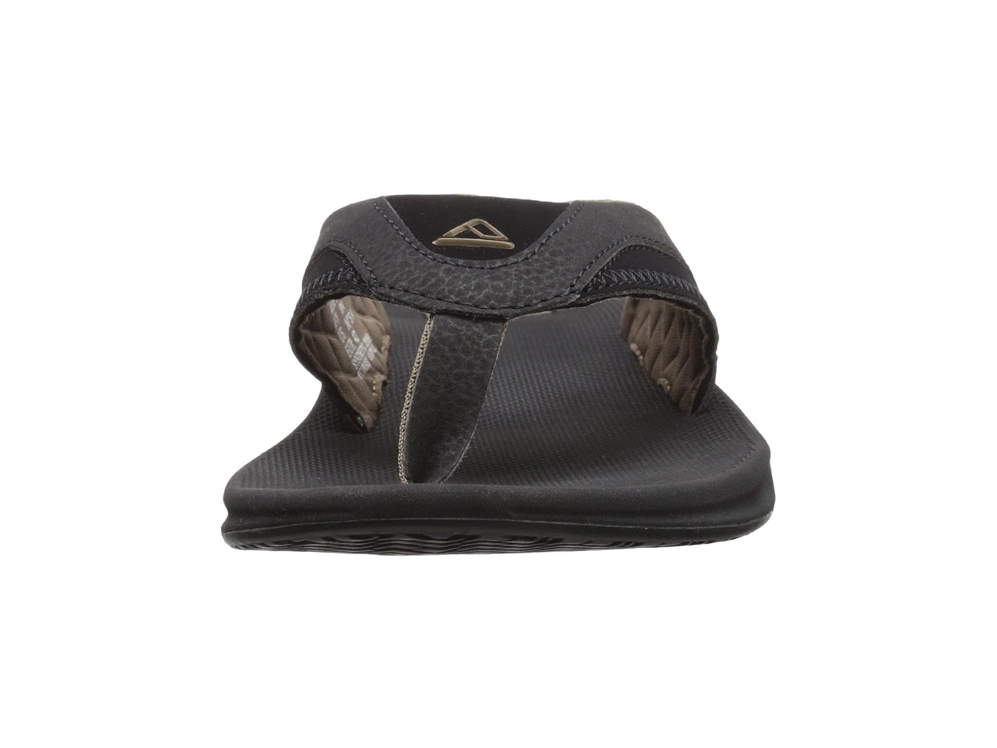 Reef Men's Leather Fanning Bottle Opener Sandals Black / Brown
