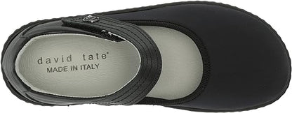 David Tate Women's Flats, Black Microfiber